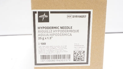 Medline SYR100257 Hypodermic Ndle 25g x 1.5inch - Box of 100